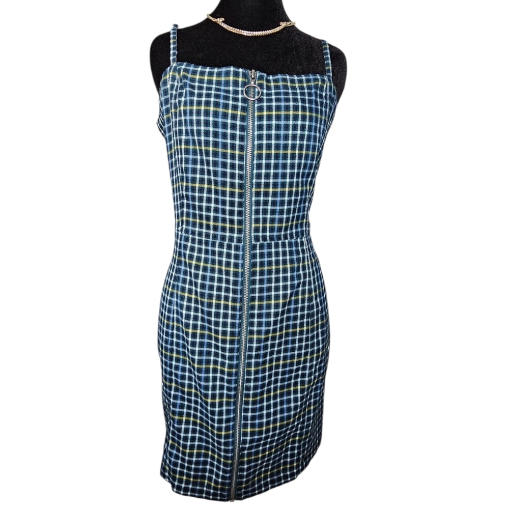 Aeropostale Checkered Blue and White Mini Dress